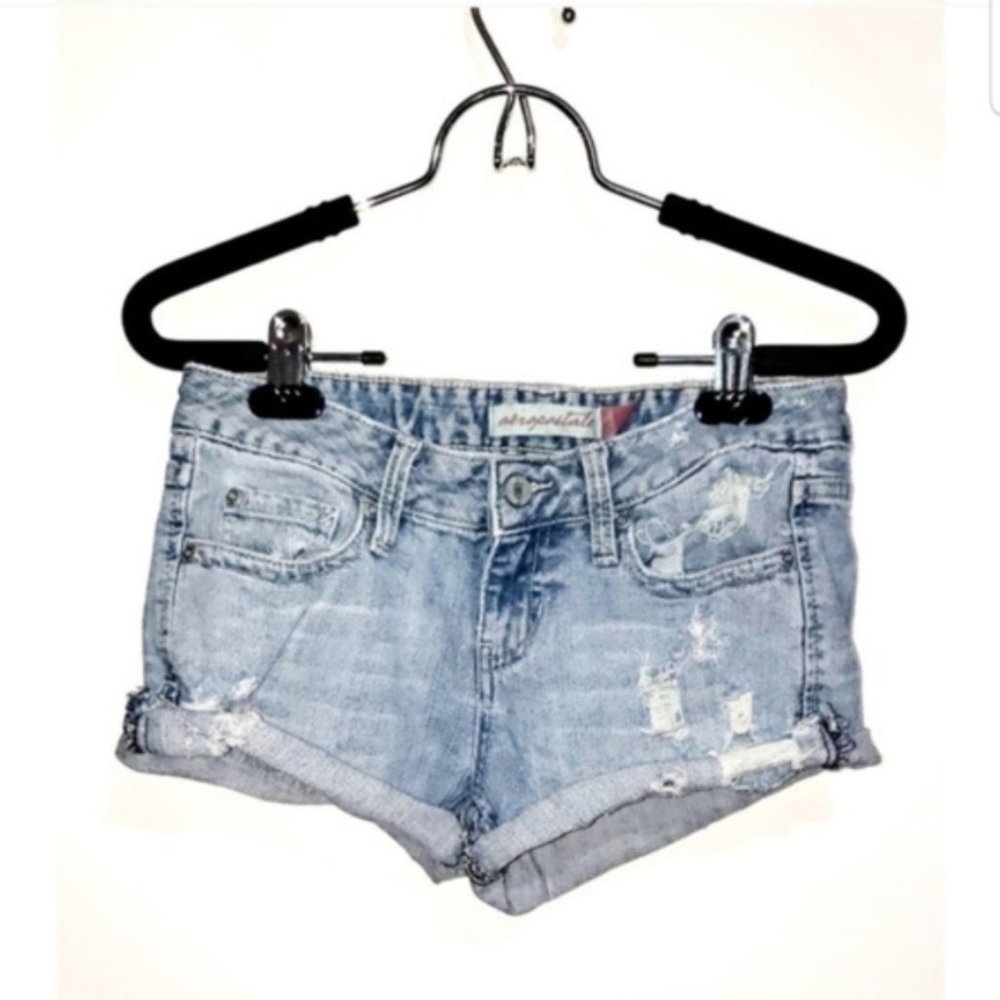 aeropostale jean short cutoff light wash